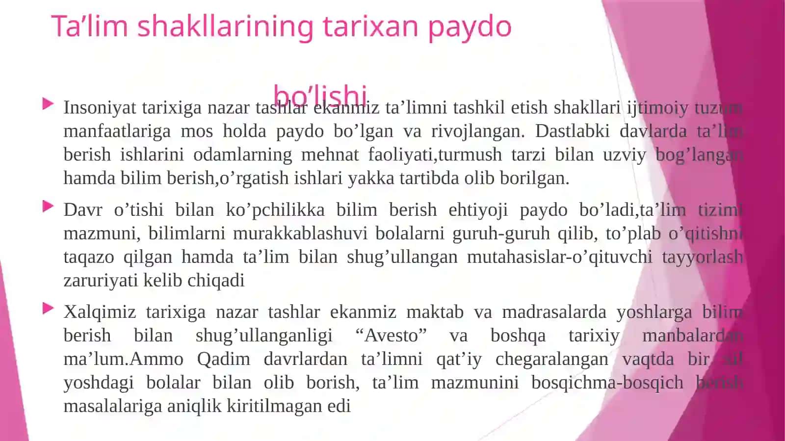 Boshlang‘ichta’limpedagogikasi. 6-mavzu 3