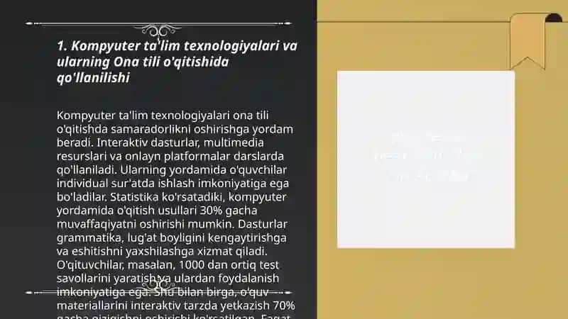 Ona tili oʻqitishda AKT Dan foydalanish mazmuni va imkoniyatlari 3