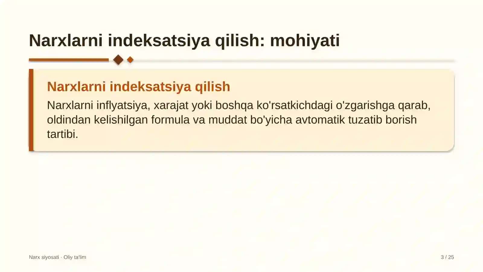 Dehqon bozorlarida narxlarni indeksatsiya qilish 3