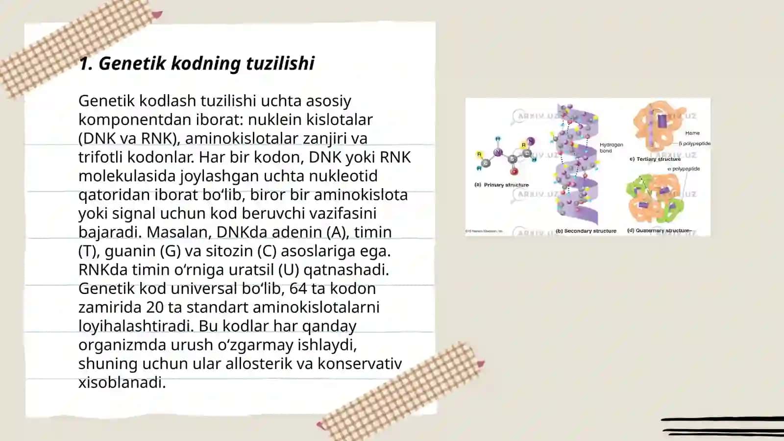Genetik kod va oqsillar biosintezi 3