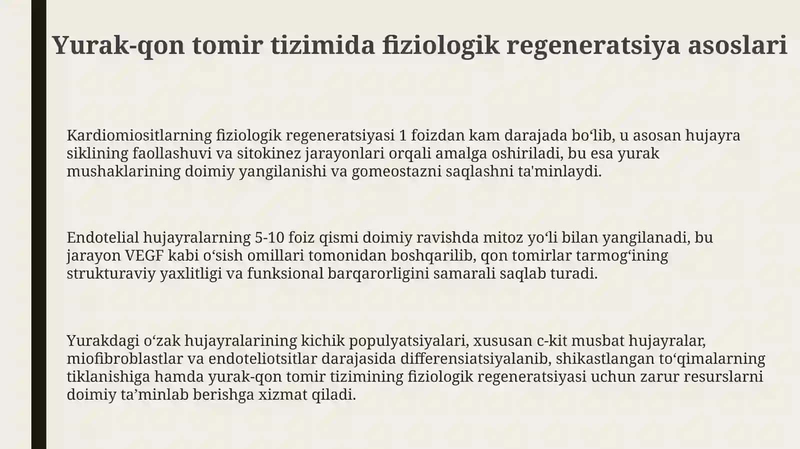 Yurak-qon tomirlar tizimida regenerator va kompensator jarayonlar 3