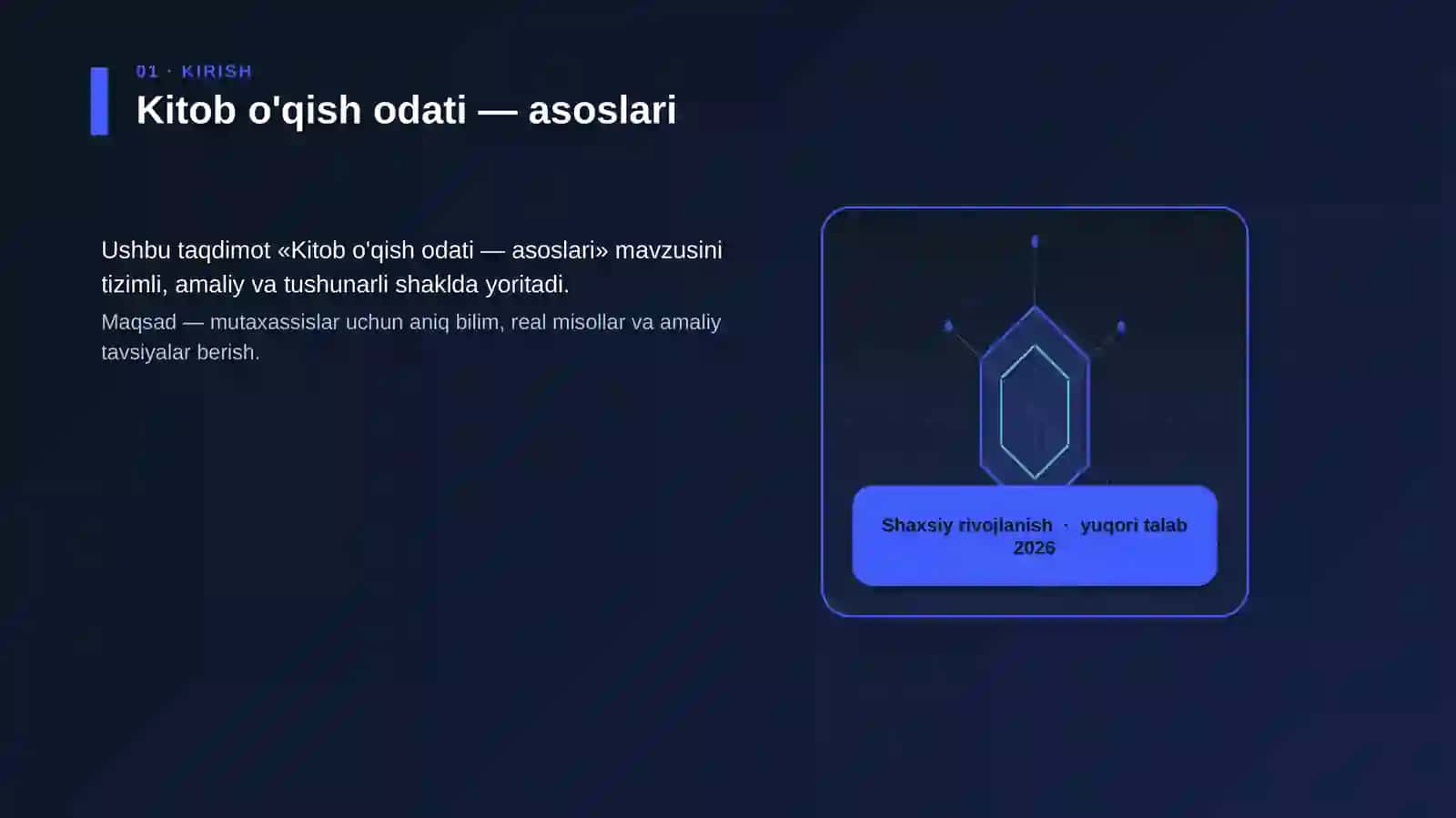 Kitob o'qish odati — asoslari 3