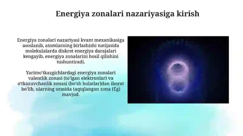 Yarim oʻtkazgichlarning zonaviy nazariyasi asoslari 3