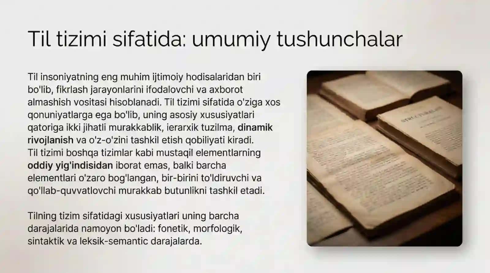 Ayrim fe’l birliklarining murakkabligi Til ”Ochiq” va ”Generativ” tizim sifatida 3