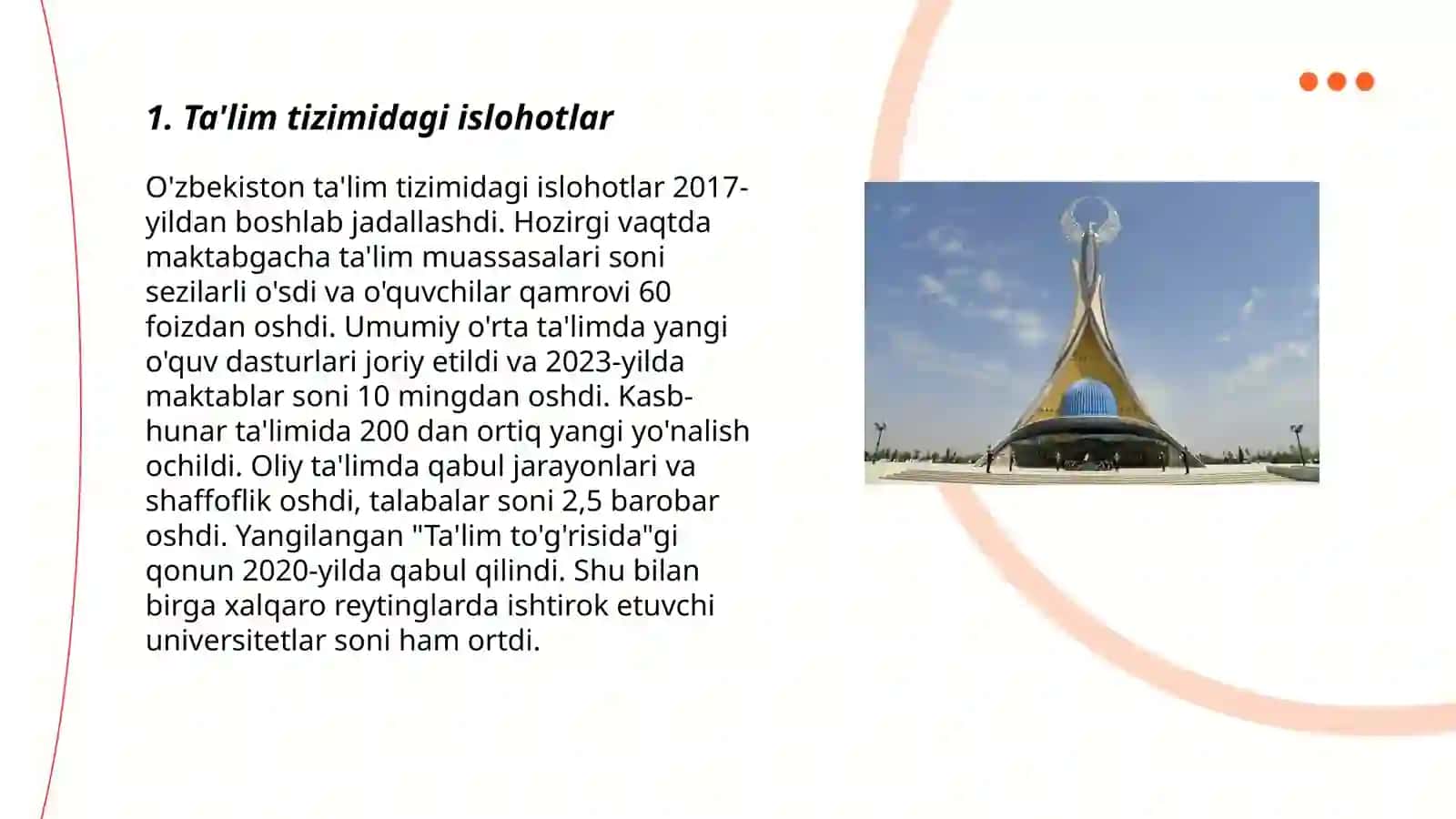 Yangi O'zbekistonda amalga oshirilayotgan ma'naviy o'zgarishlar 3