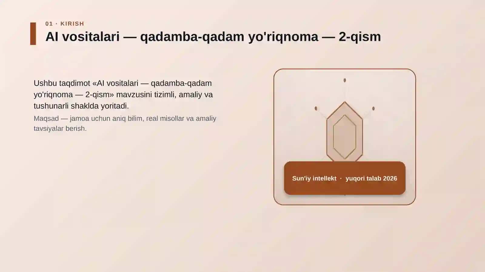 AI vositalari — qadamba-qadam yo'riqnoma — 2-qism 3