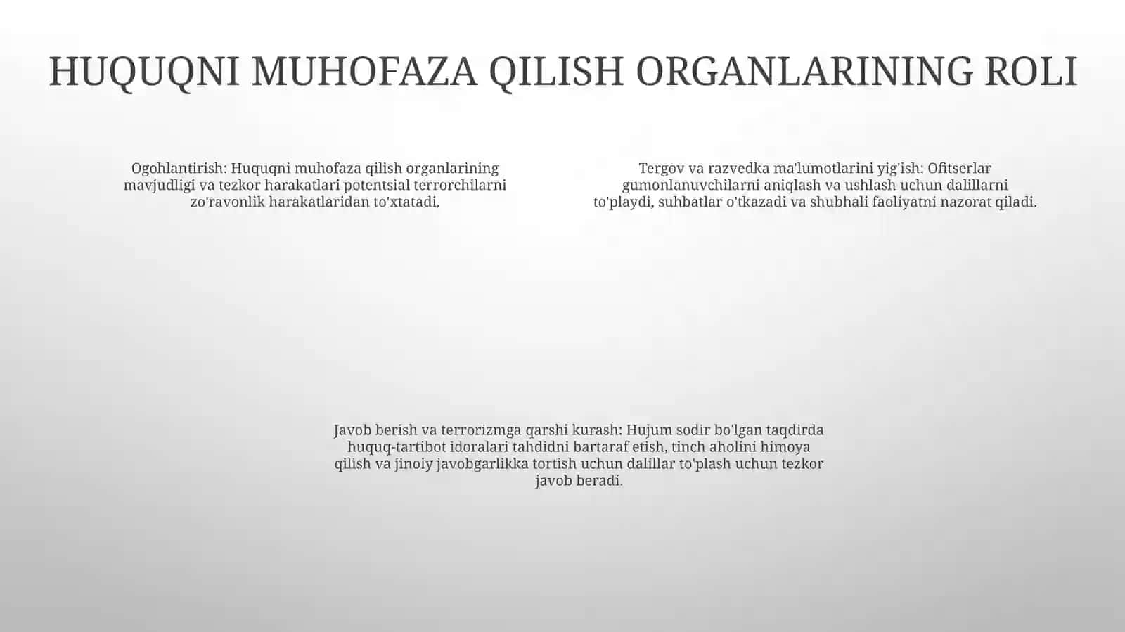 O‘zbekistonning Terrorizmga Qarshi Kurash Tajribasi 3