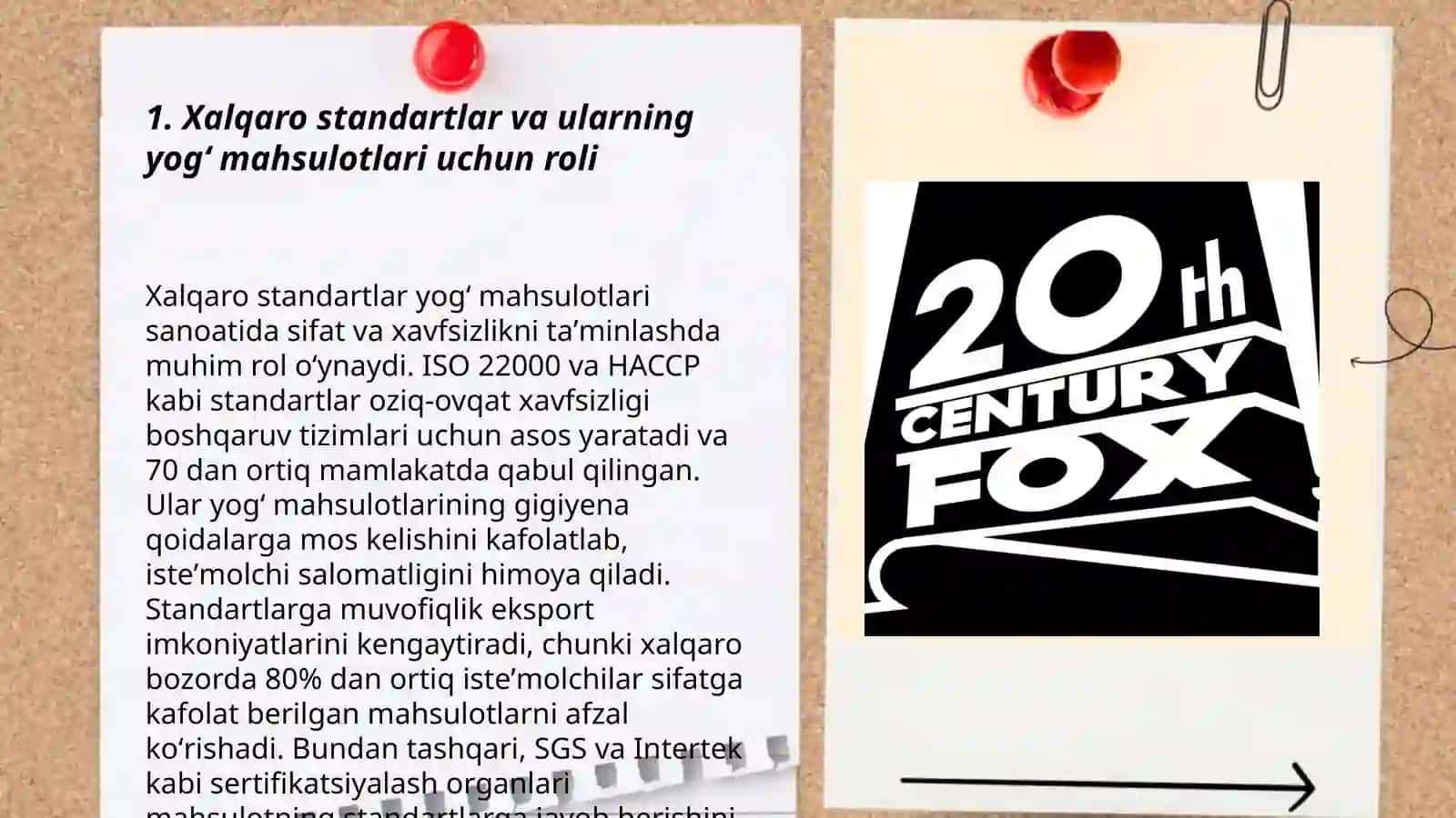 Xalqaro Standartlarga muvofiq uygʻunlashtirilgan tizimlarni ishlab chiqarish (yogʻ maxsulotlari misolida) 3