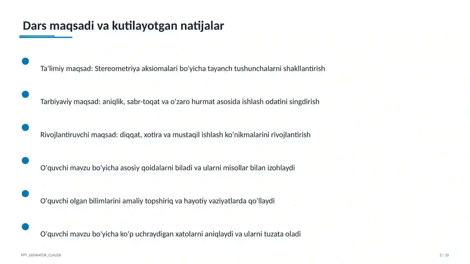 Stereometriya aksiomalari (10-sinf) 3