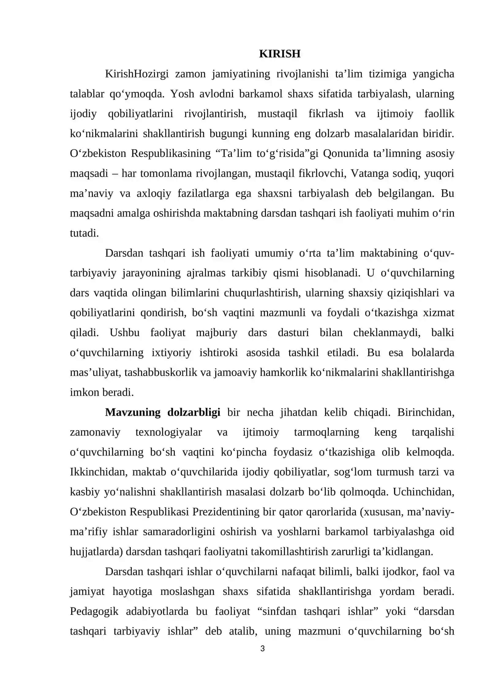 Maktabda darsdan tashqari ish faoliyatini shakllantirish 3