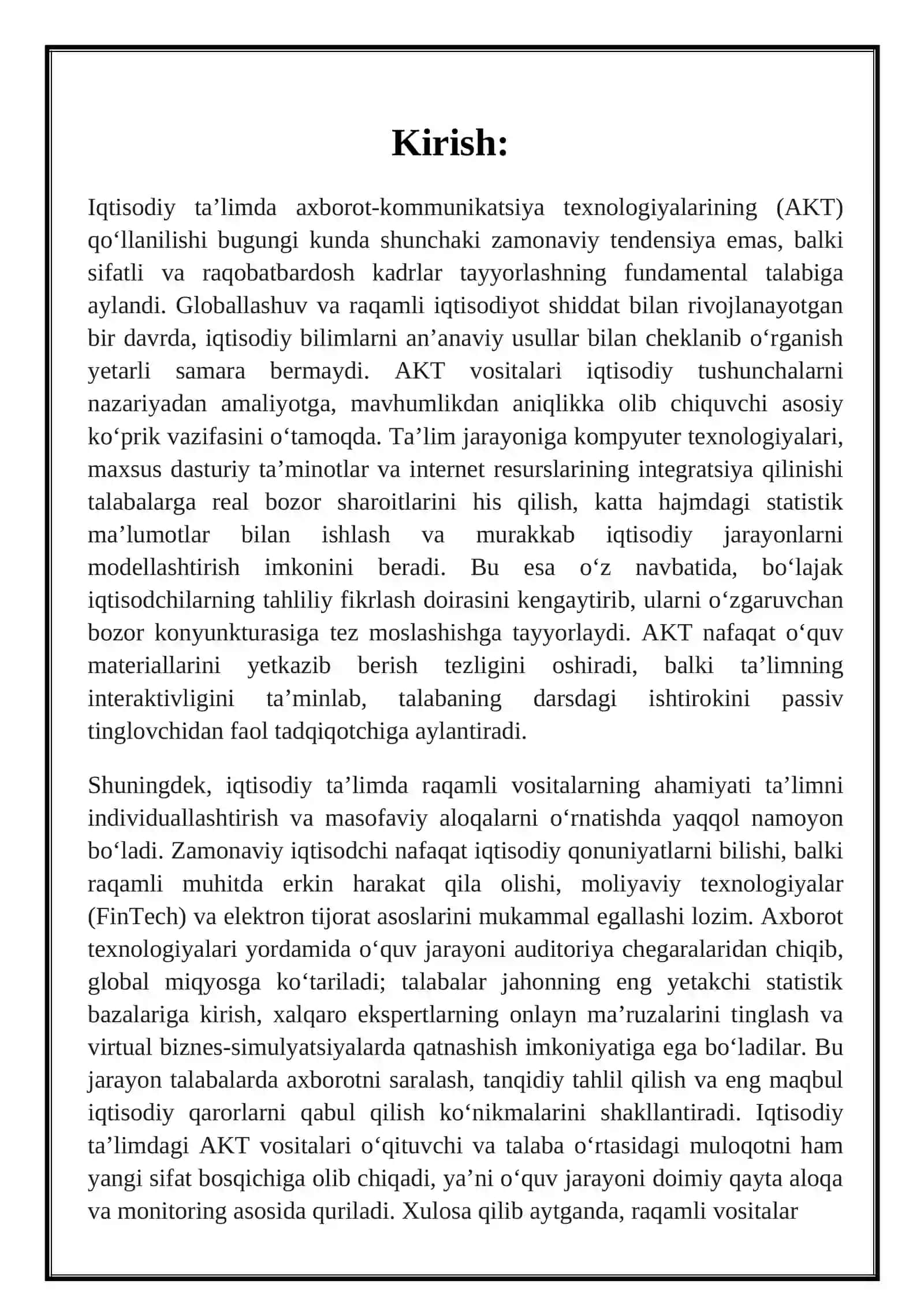 Iqtisodiy ta’limda axborot – kommunikatsiya vositalarining ahamiyati 3