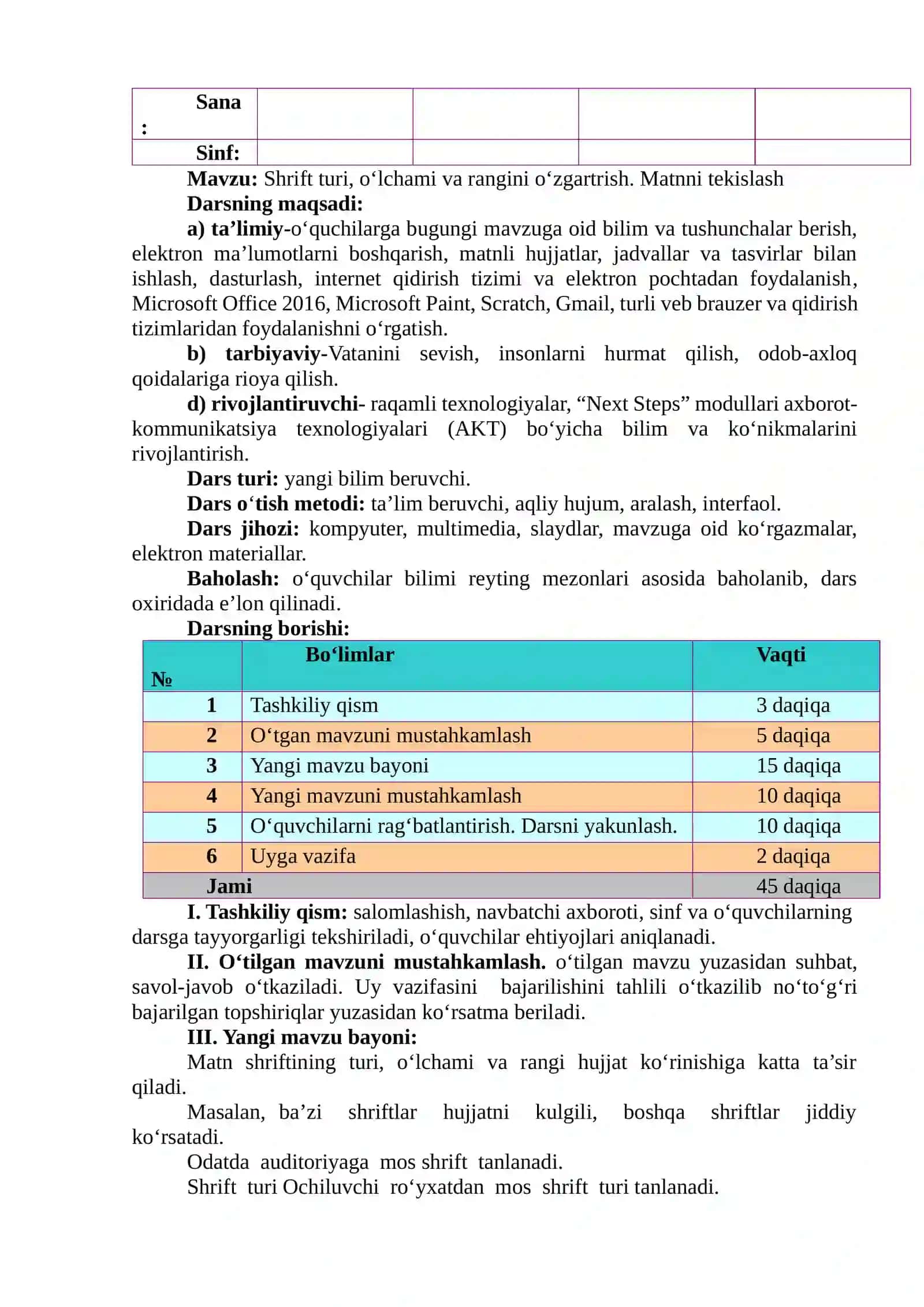 Matnli hujjatlar bilan ishlash 3