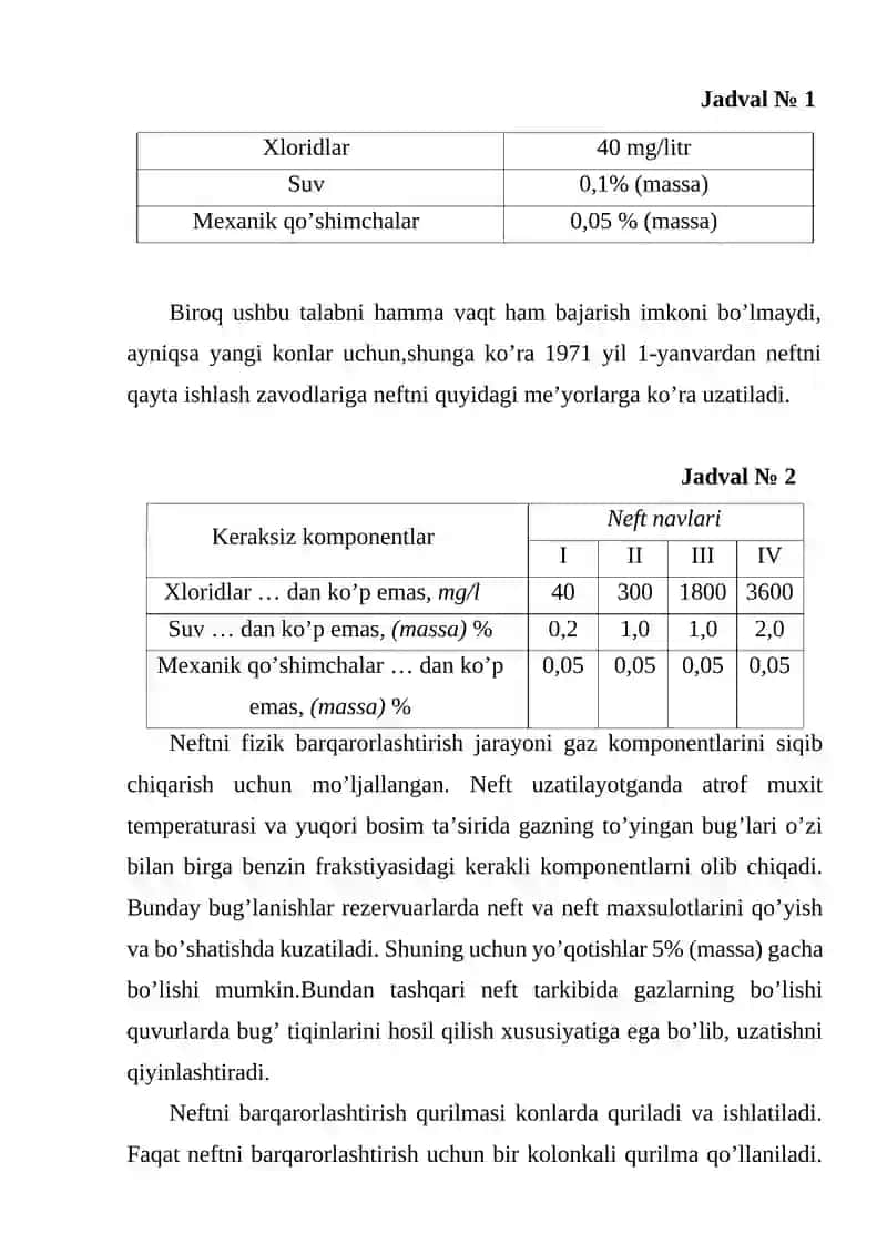 Neft va gazni qayta ishlashga tayyorlash 3