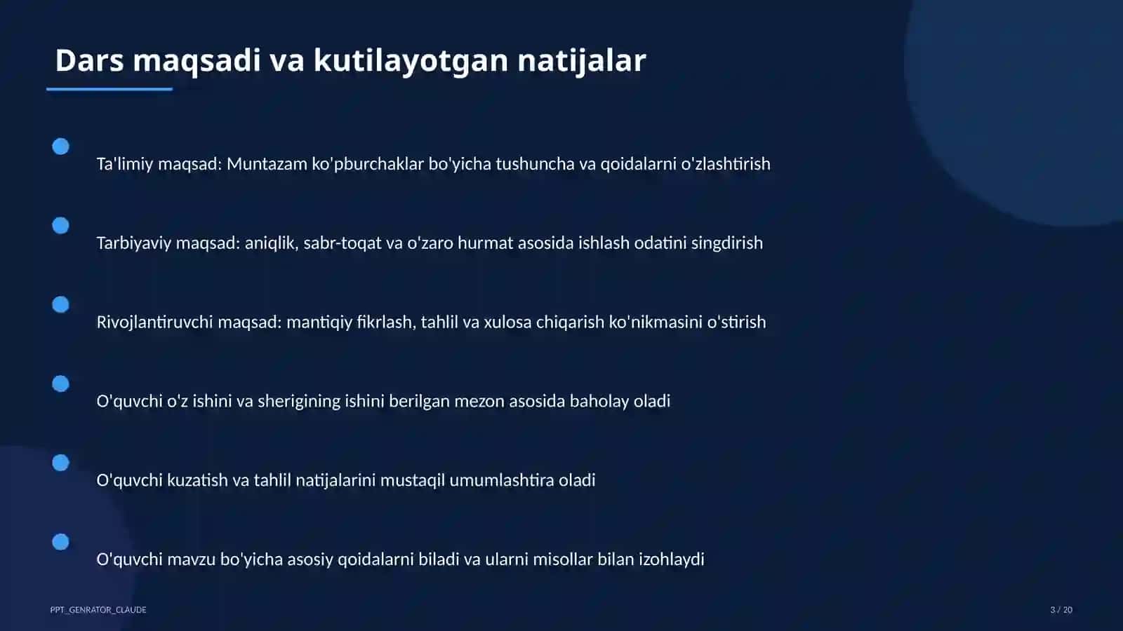 Muntazam ko'pburchaklar (9-sinf) 3