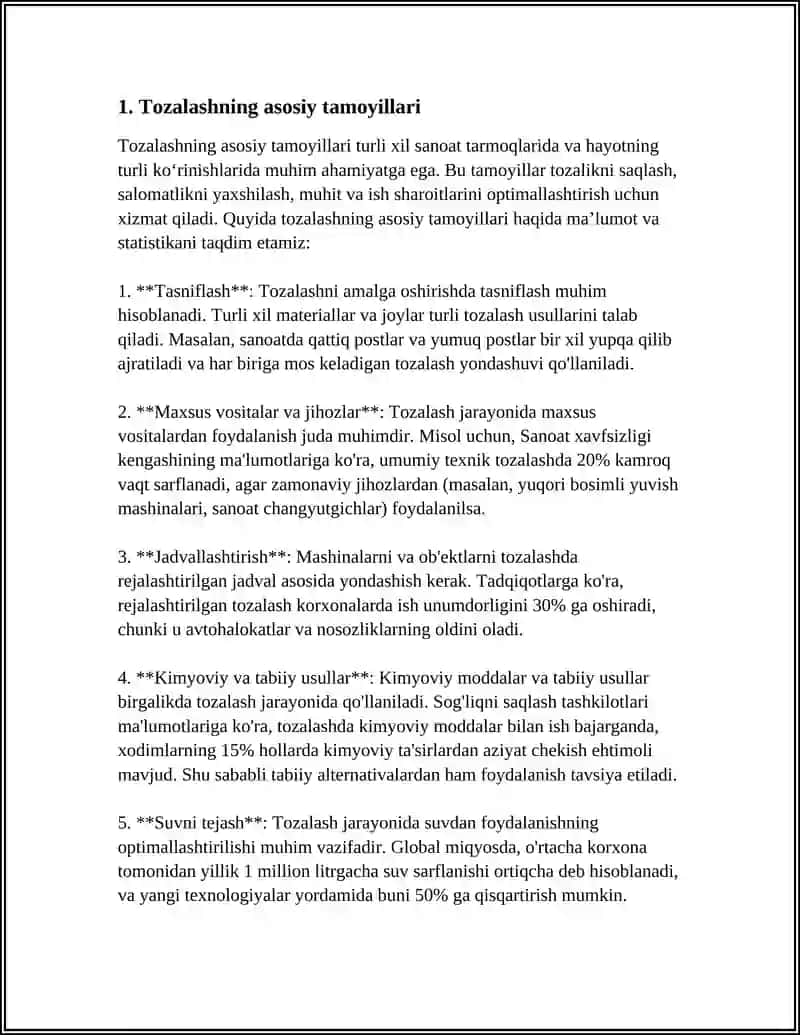 REFERAT Mavzu: TOZALASH TURLARI VA TASNIFI 3