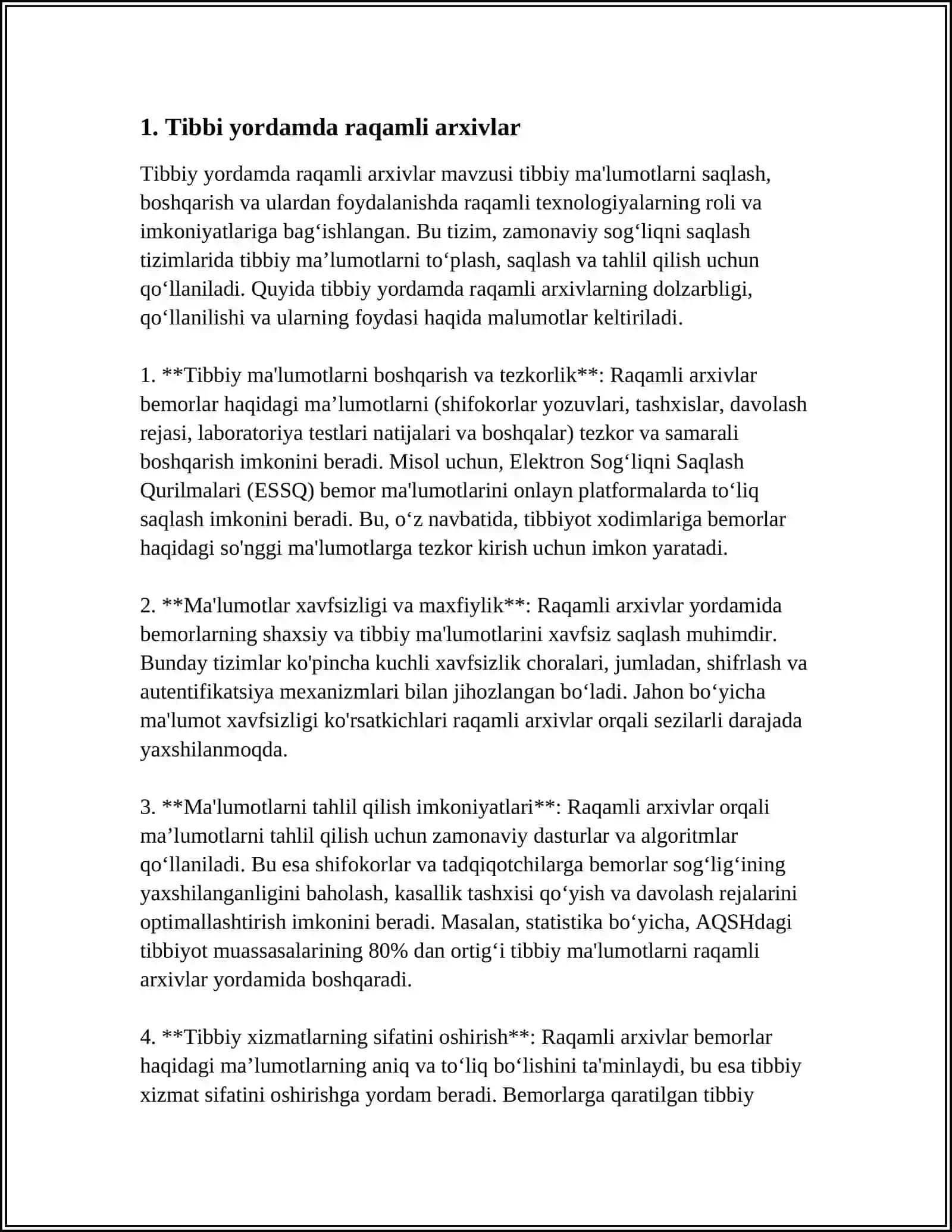 Tibbiyotda Axborotlarni Arxivlash Usullari 3