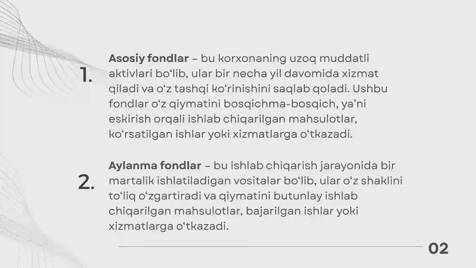 Savdo korxonalarida asosiy va aylanma fondlar hamda moliyaviy resurslardan foydalanish samaradorligini baholash mezonlari va ko'rsatkichlari 3