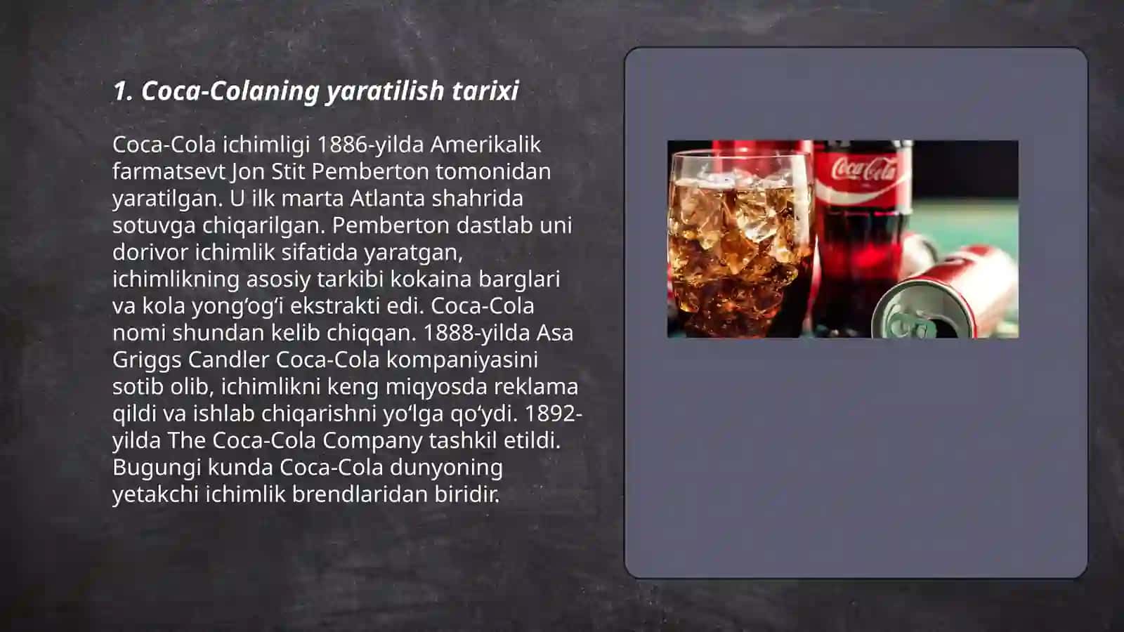 Coca-Cola haqida qiziqarli fakt va maʼlumotlar 😉 3
