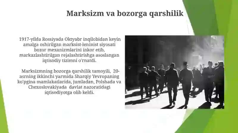 Bozor iqtisodiyotiga muxolif-sotsialistik yo'nalish mohiyati va uning tarixiy taqdiri 3