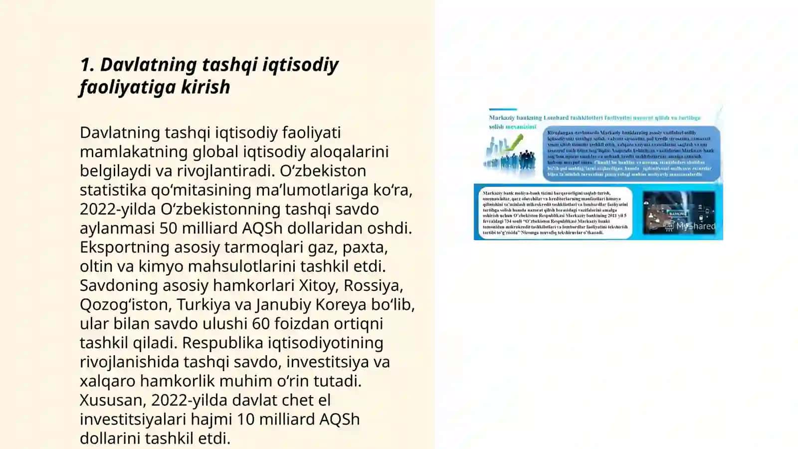 Davlatning tashqi iqtisodiy faoliyatini tartibga solish va uning ahamiyati 3
