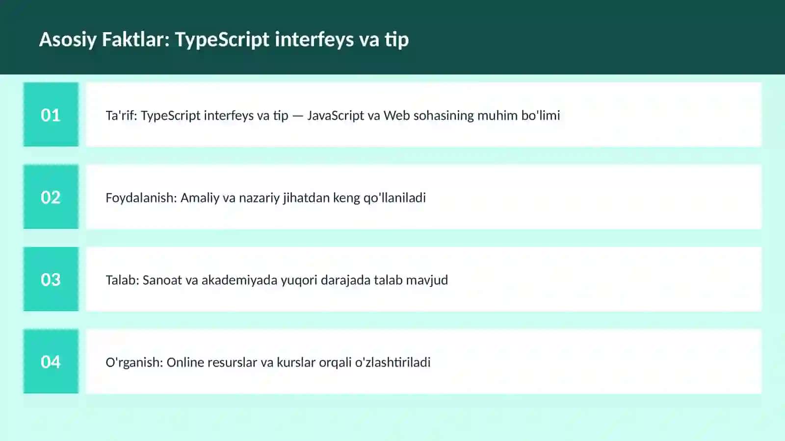 TypeScript interfeys va tip 3