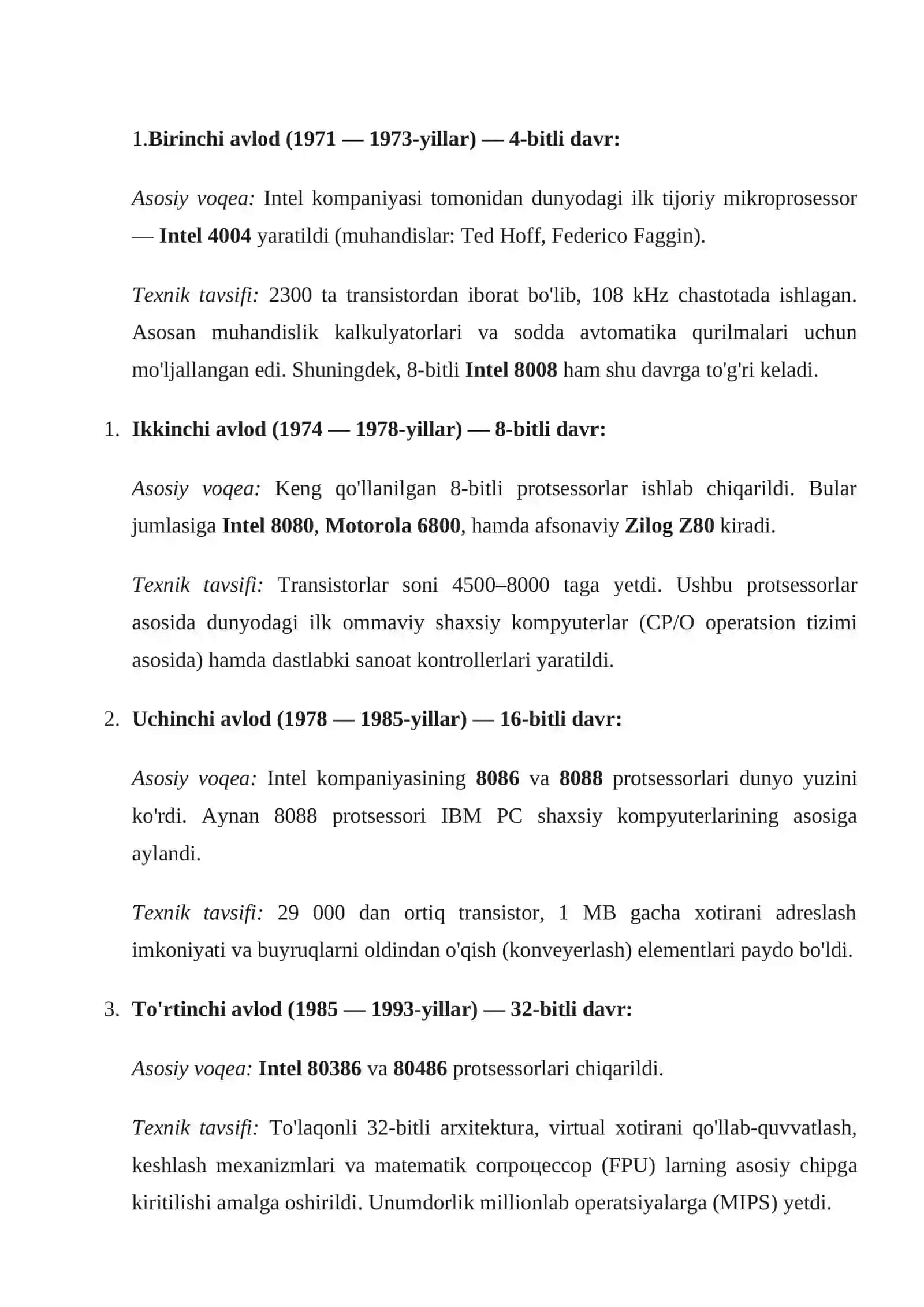 pdf. Mikroprosessorli tizimlarning sinflanishi 3