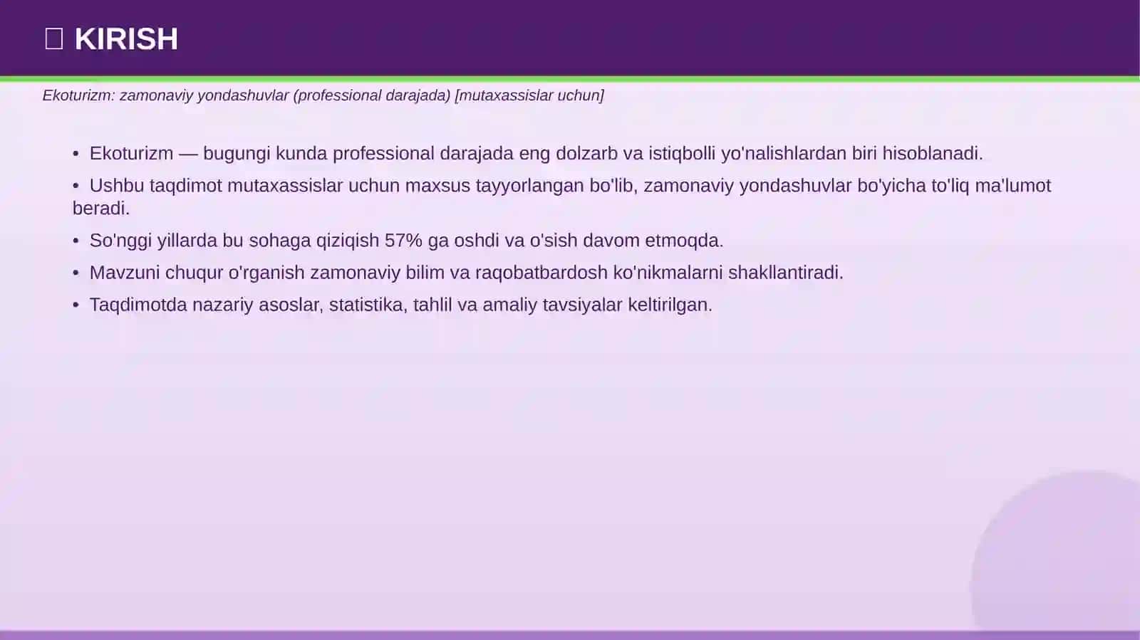 Ekoturizm: zamonaviy yondashuvlar (professional darajada) [mutaxassislar uchun] 3