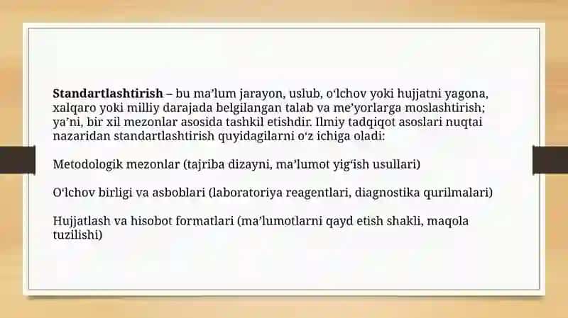 Standartlashtirish va uning ahamiyati 3