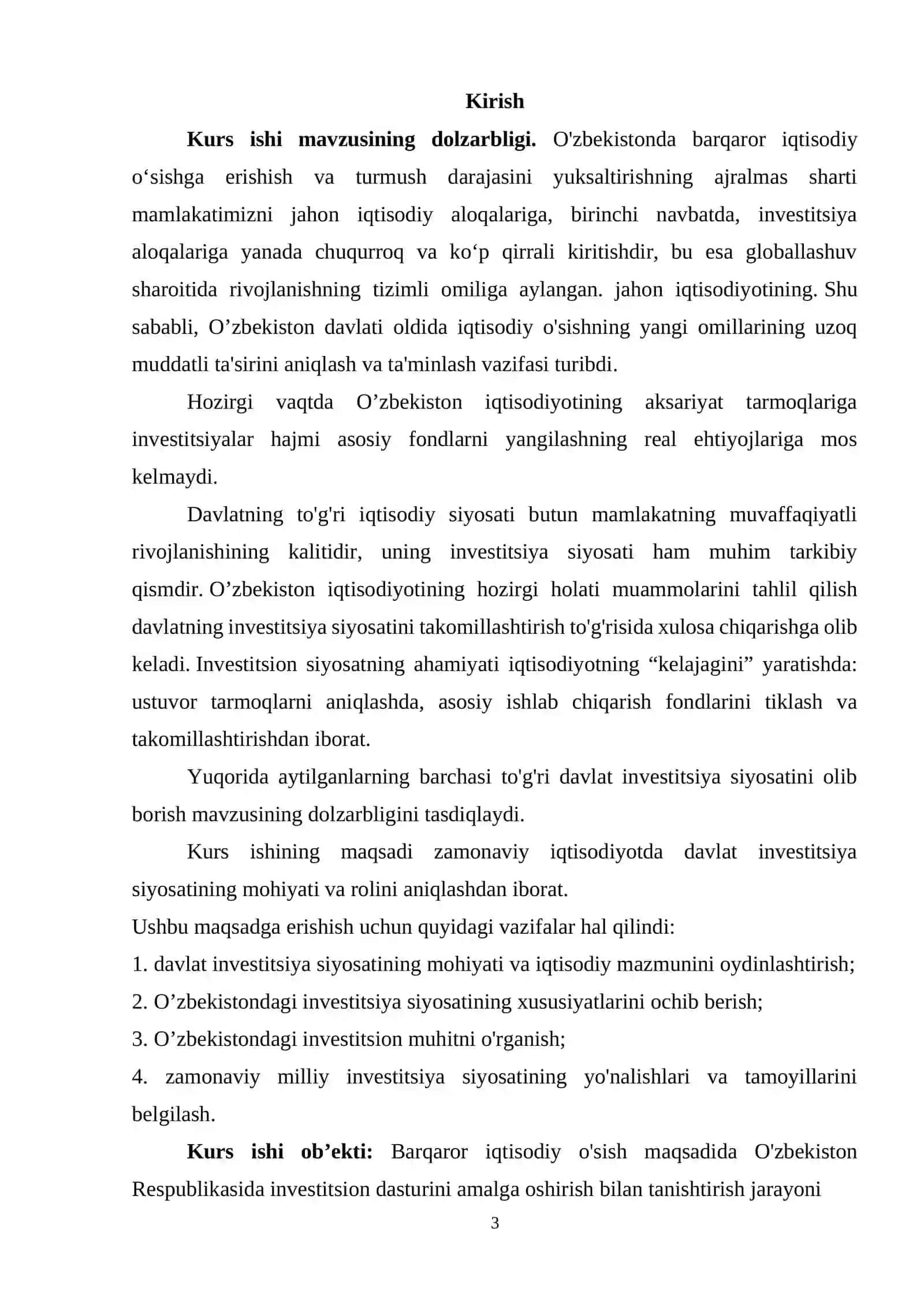 Barqaror iqtsodiy o’sishini taminlash yo’llari 3