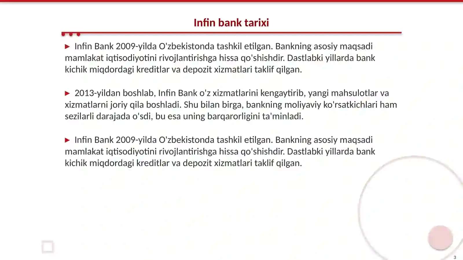 Infin bank faoliyati va vazifalari 3