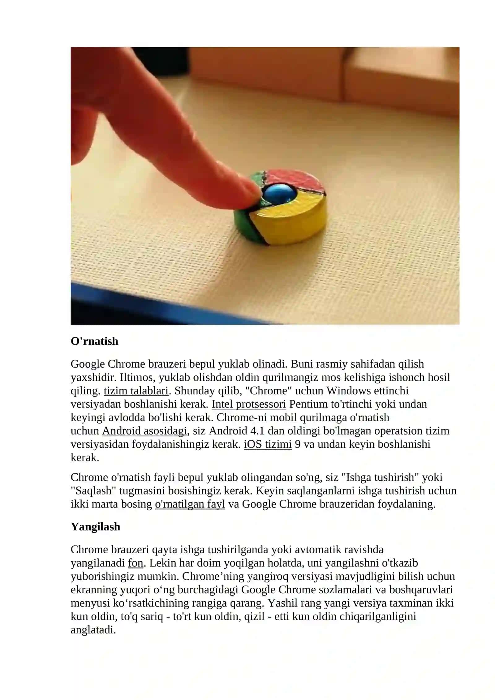 Google Chrome brauzeri 3