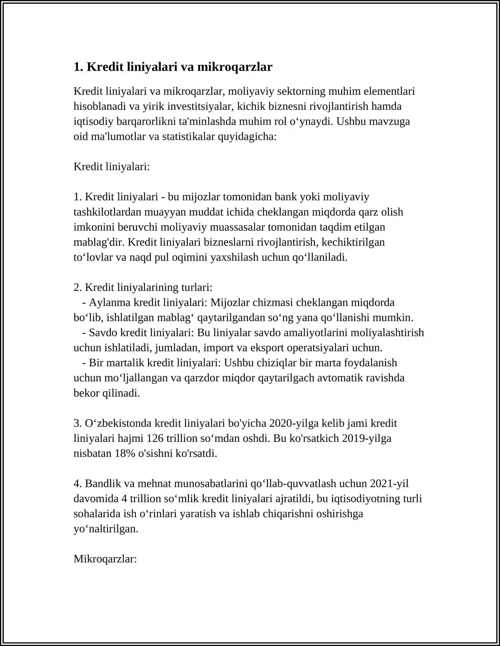 KICHIK BIZNESNI MOLIYALASHTIRISHNING ZAMONAVIY USULLARI 3