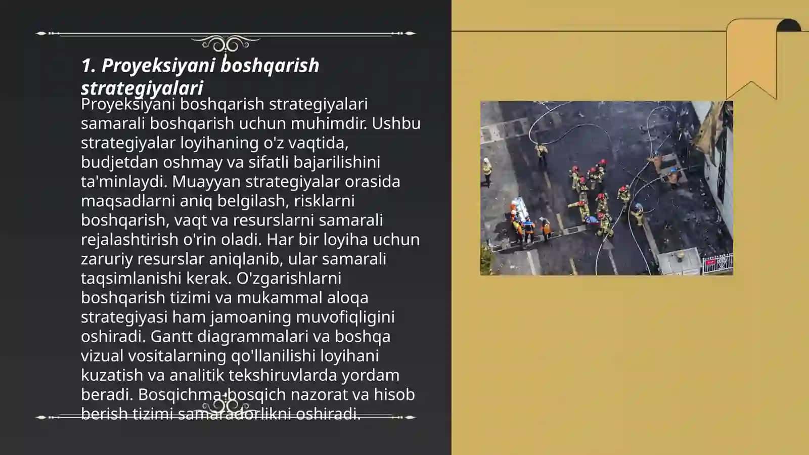 Proyeksiyani boshqarish strategiyalari 3