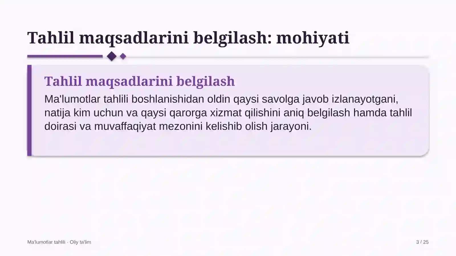 Arxitektura byurolarida tahlil maqsadlarini belgilash 3