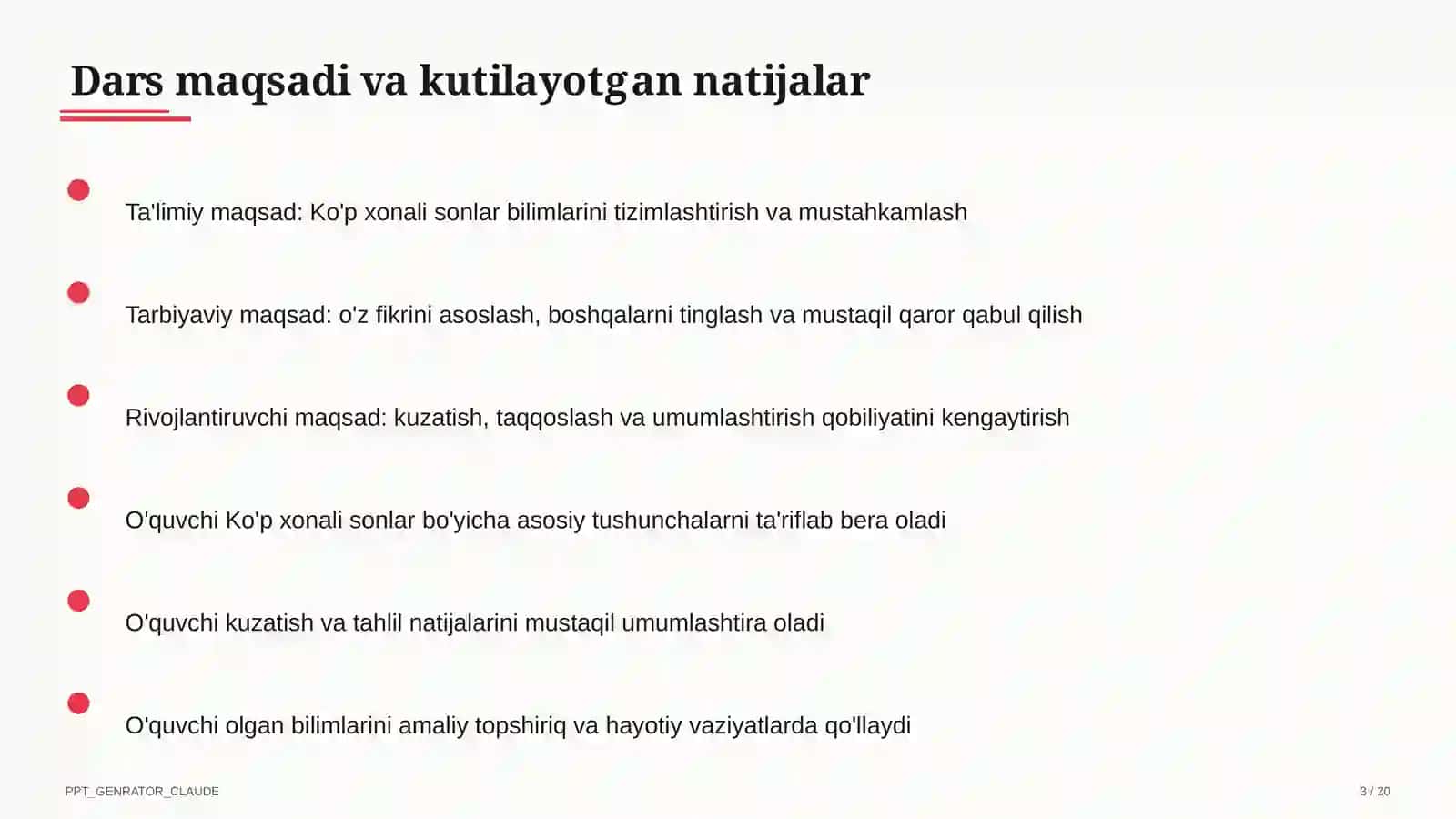 Ko'p xonali sonlar (4-sinf) 3
