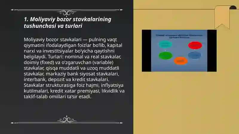 Moliyaviy bozor stavkalarining shakllanishi va unga ta'sir etuvchi omillar 3