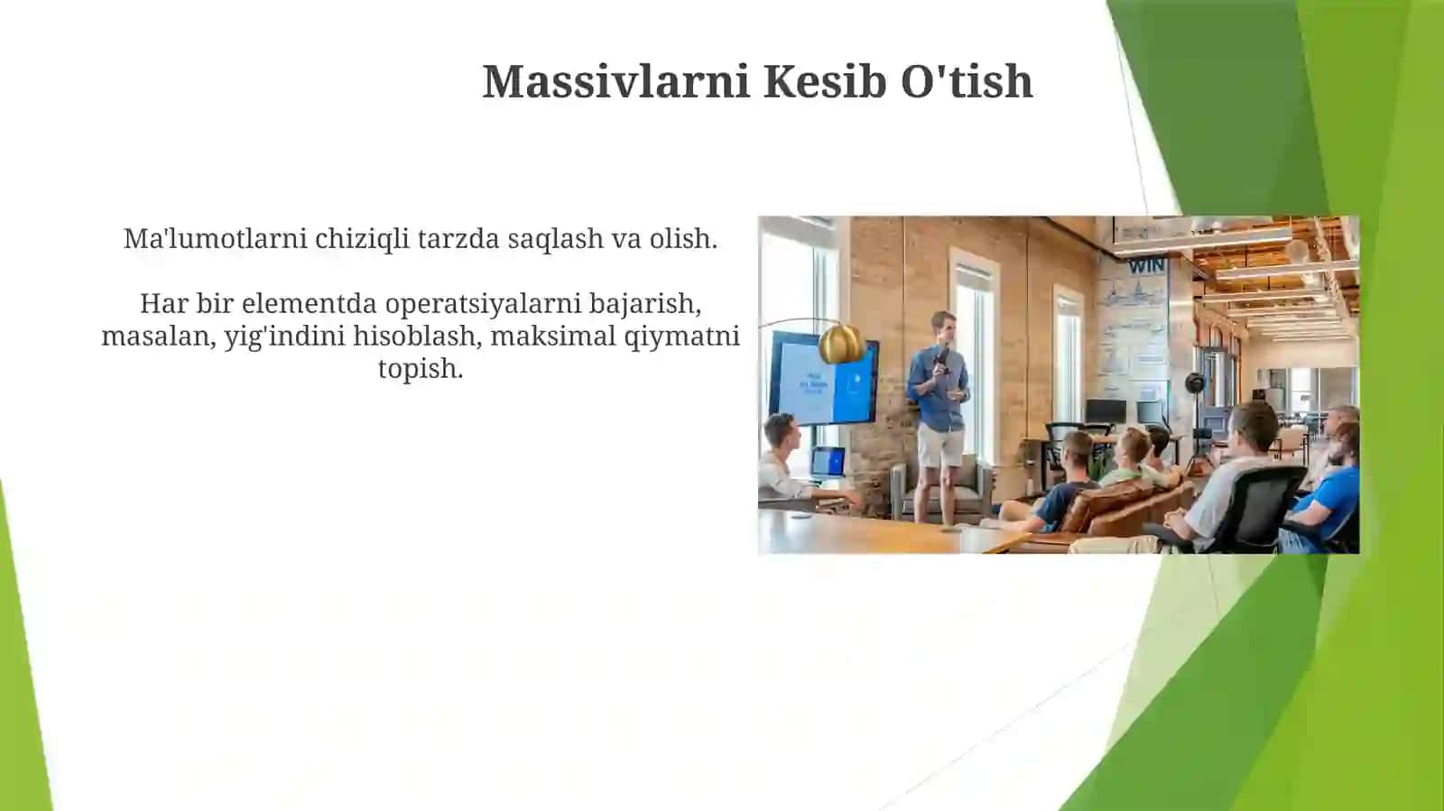 Massivlar bilan ishlash 3