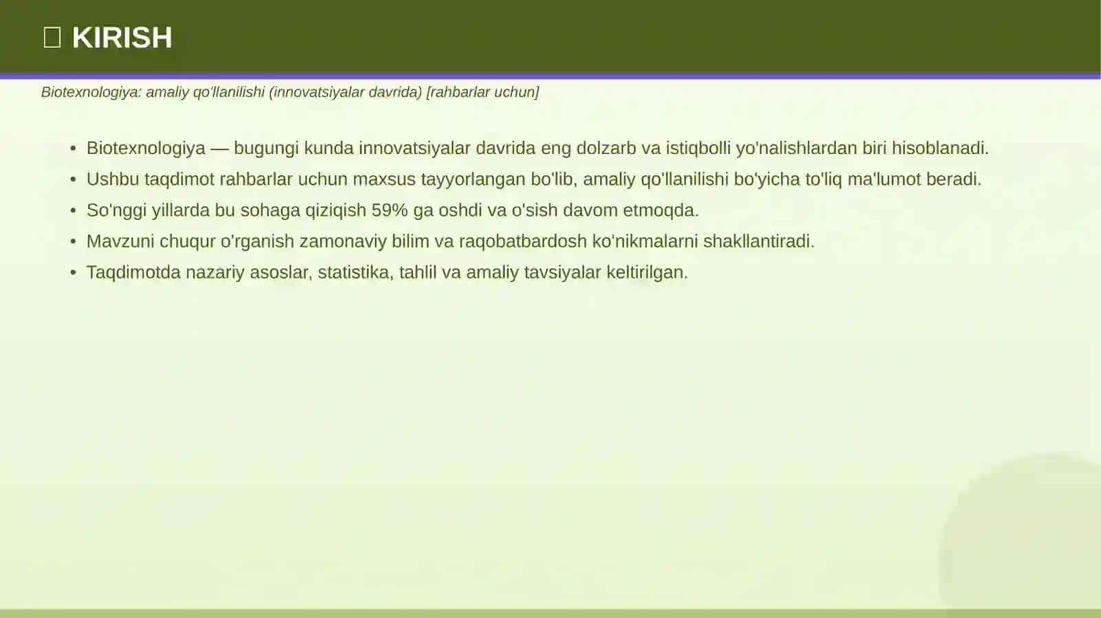 Biotexnologiya: amaliy qo'llanilishi (innovatsiyalar davrida) [rahbarlar uchun] 3