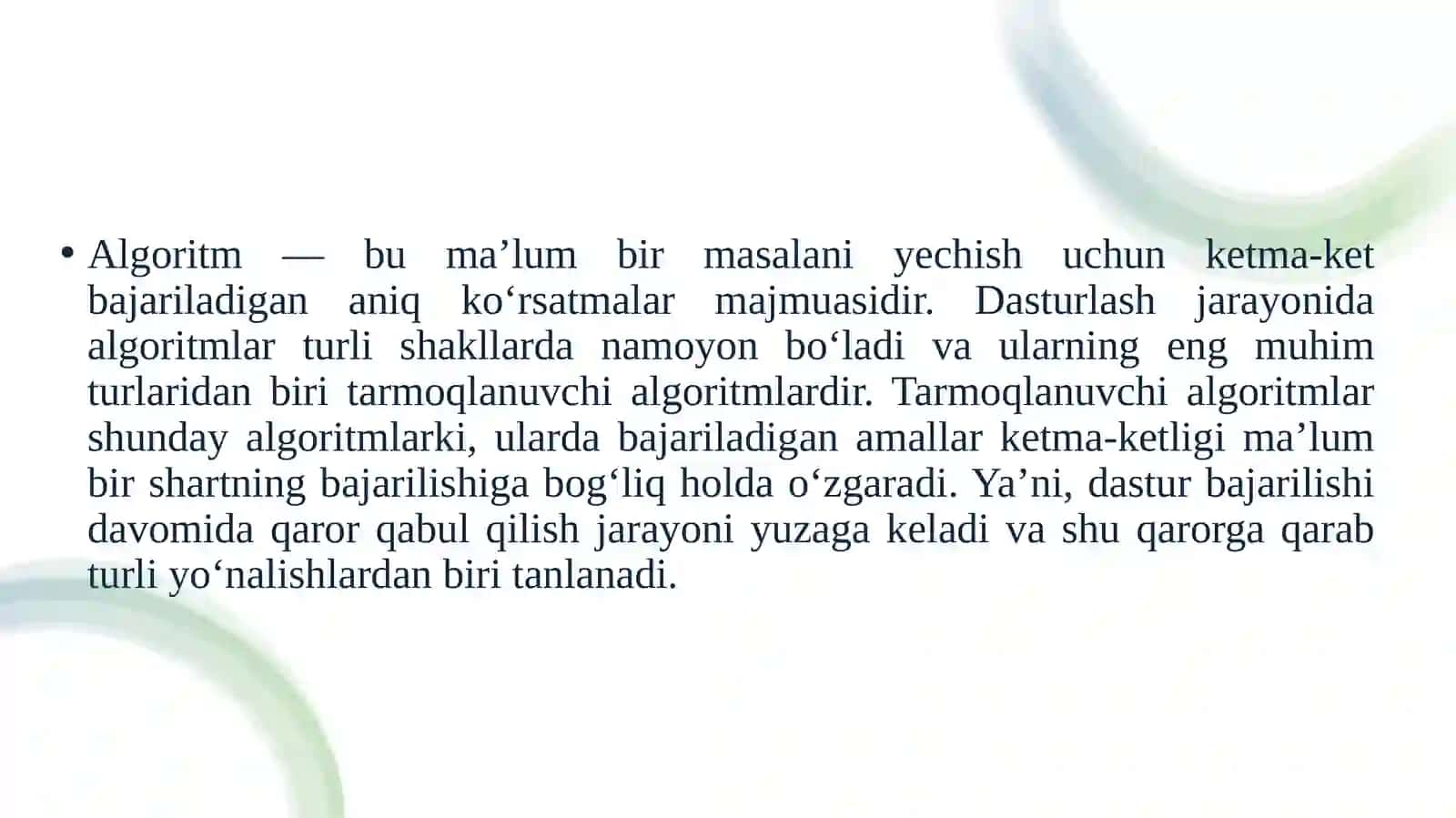 Qishloq xo’jaligida axborot kommunikatsion tizimlar fanidan 3