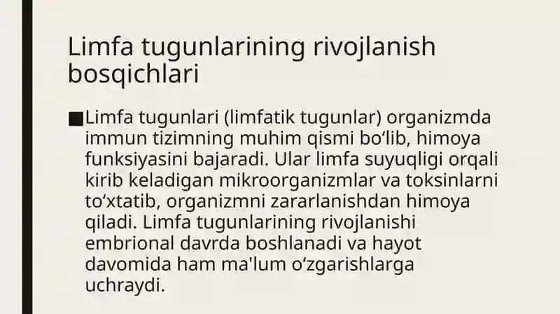 Bolalarda limfatik tugunlarning rivojlanishi va tuzilishi 3