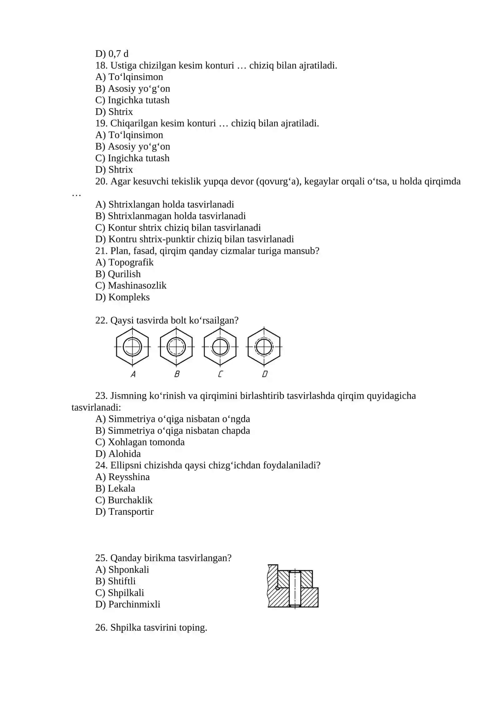 9-SINF CHIZMACHILIK FANIDAN TEST SAVOLLARI 3