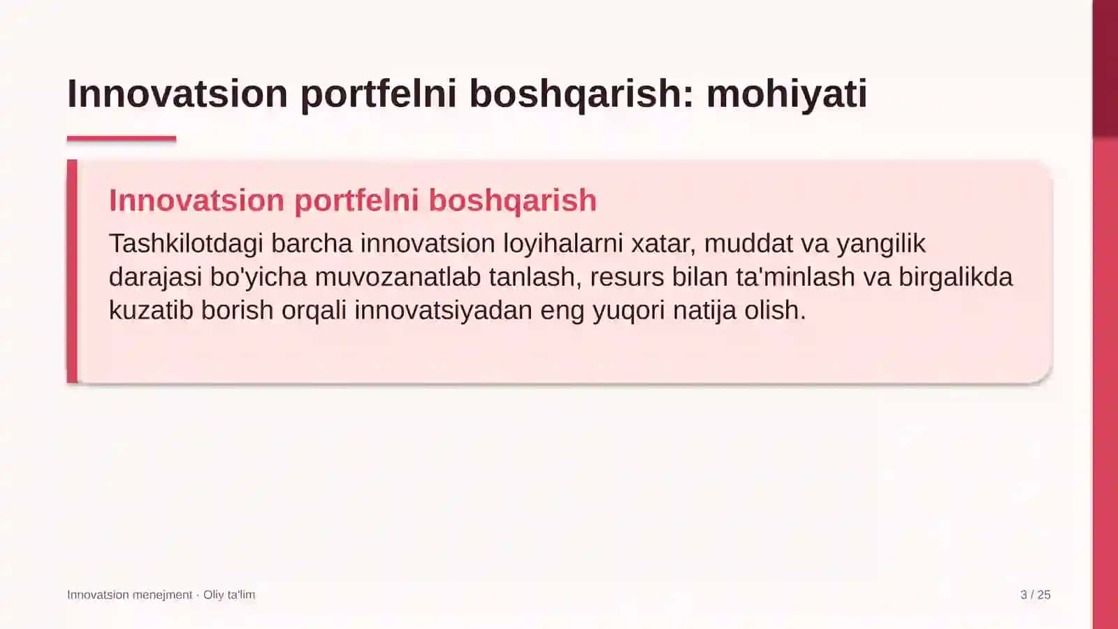 Energetika nazorati inspeksiyalarida innovatsion portfelni boshqarish 3