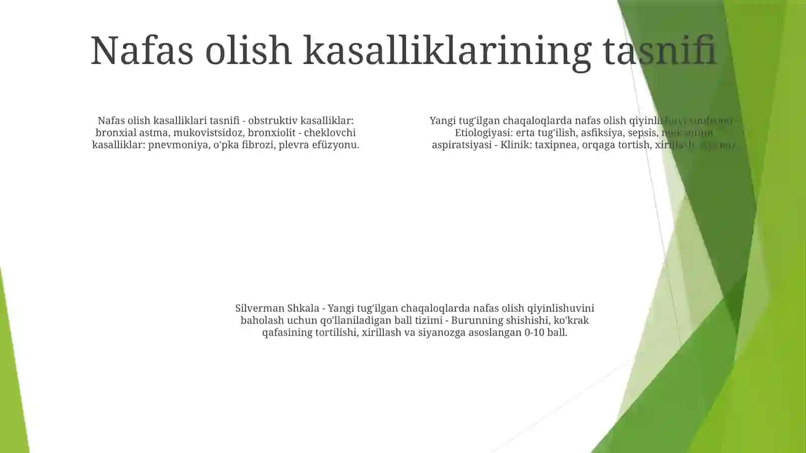 Yangi Tuĝilgan Chaqaloqlarda Nafas Buzilishi Majmuasi 3