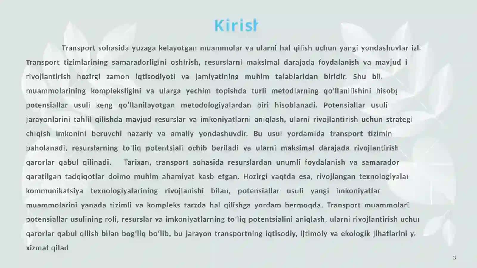 Transport masalasi. Potensiallar usuli. 3