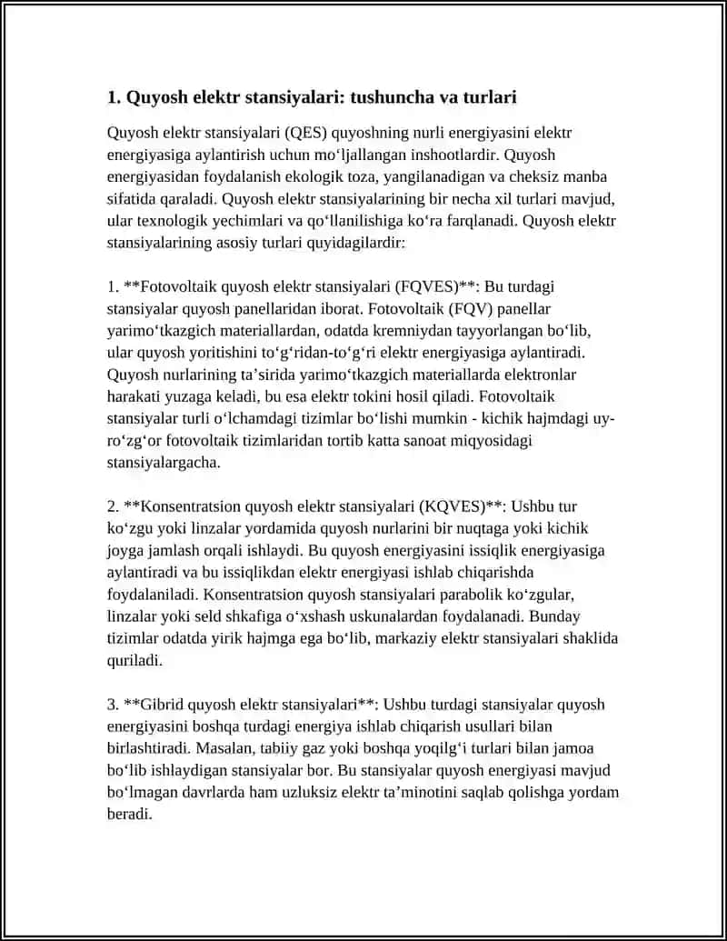 QUYOSH ELEKTR STANSIYALARI 7 3