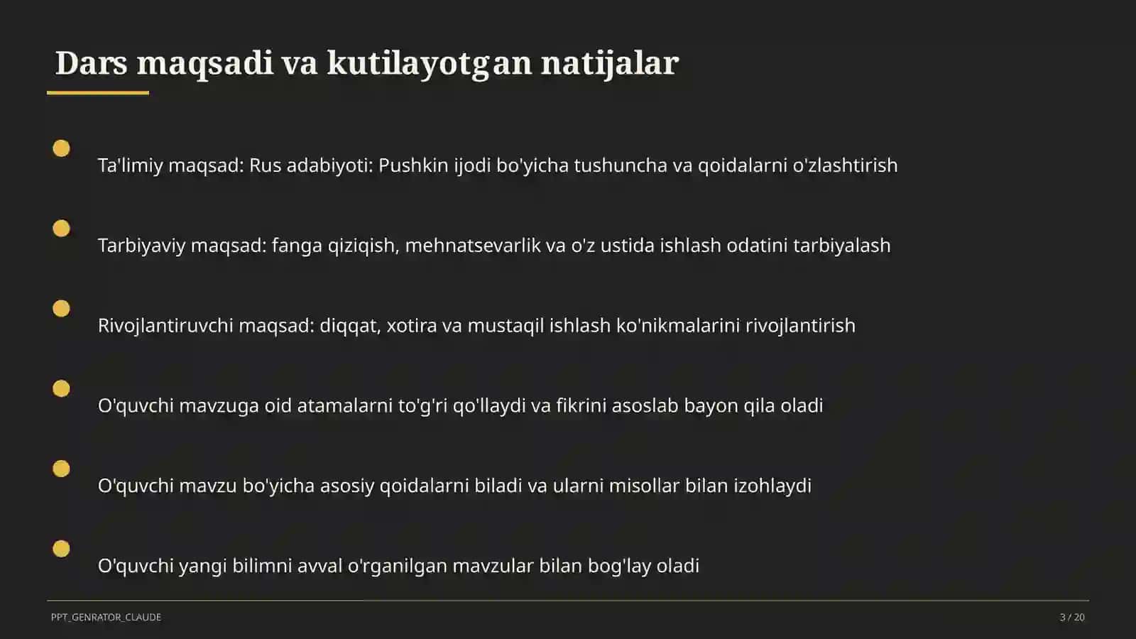 Rus adabiyoti: Pushkin ijodi (9-sinf) 3