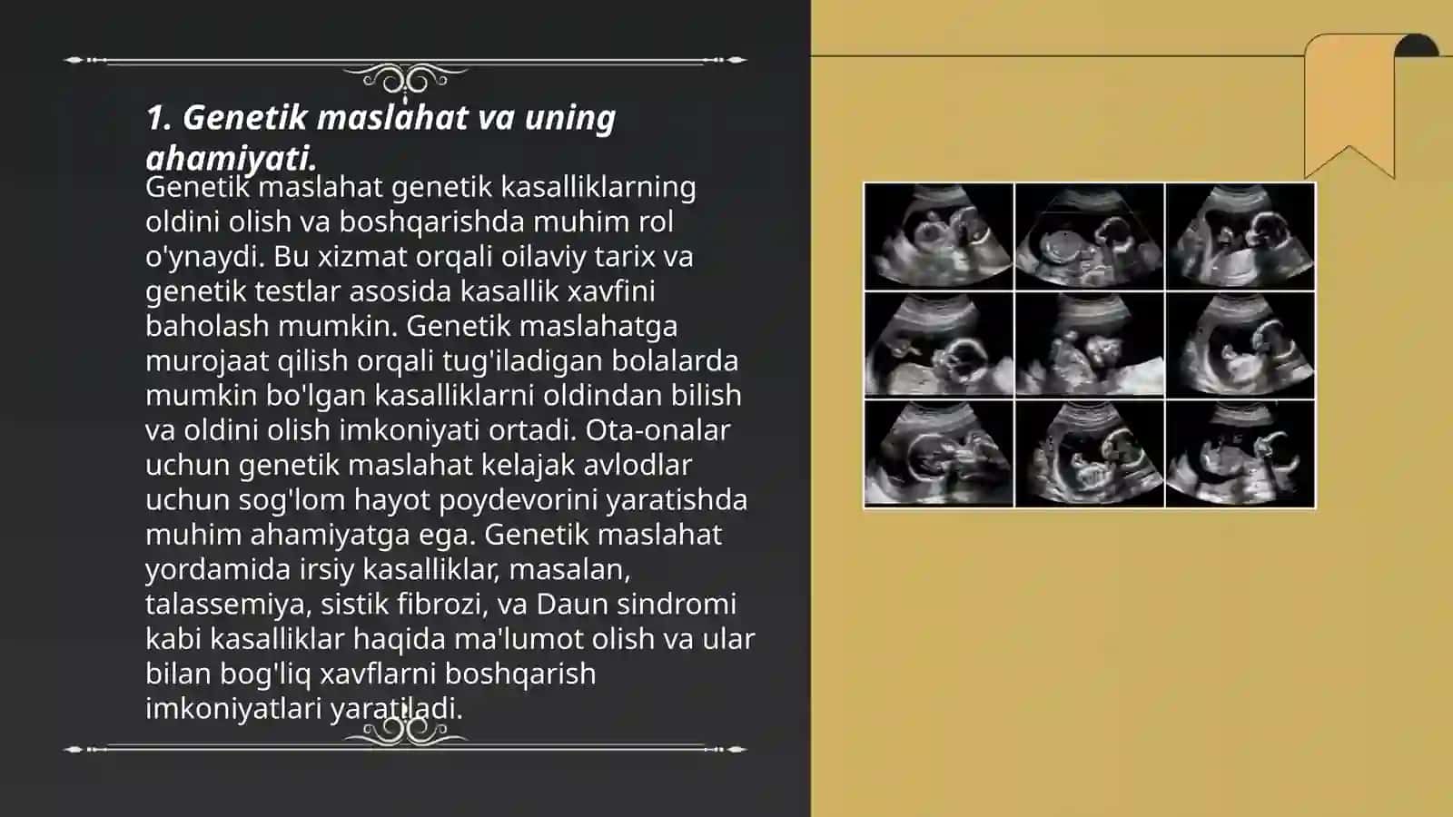 Asab tizimining nasliy kasalliklari. Tibbiy genetikada qoʻllaniladigan yangi zamonaviy tekshirish usullari 3