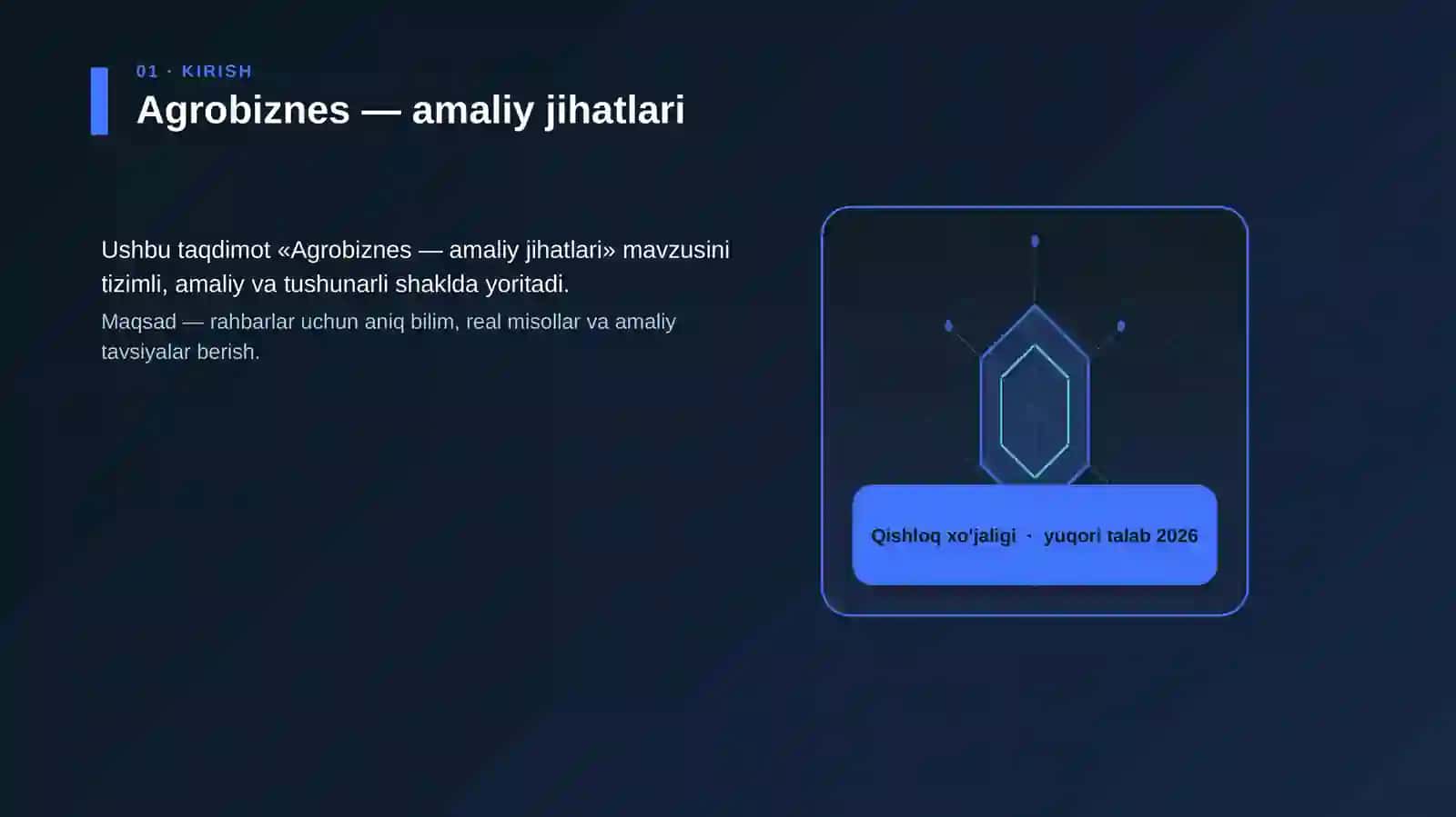 Agrobiznes — amaliy jihatlari 3