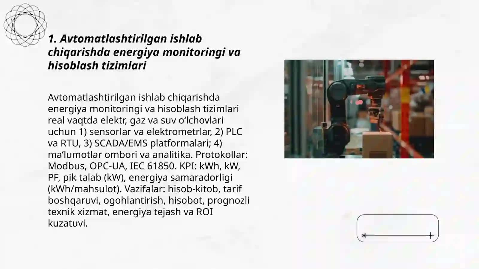 Avtomatlashtirilgan ishlab chiqarishda energiya va resurslarni boshqarish 3