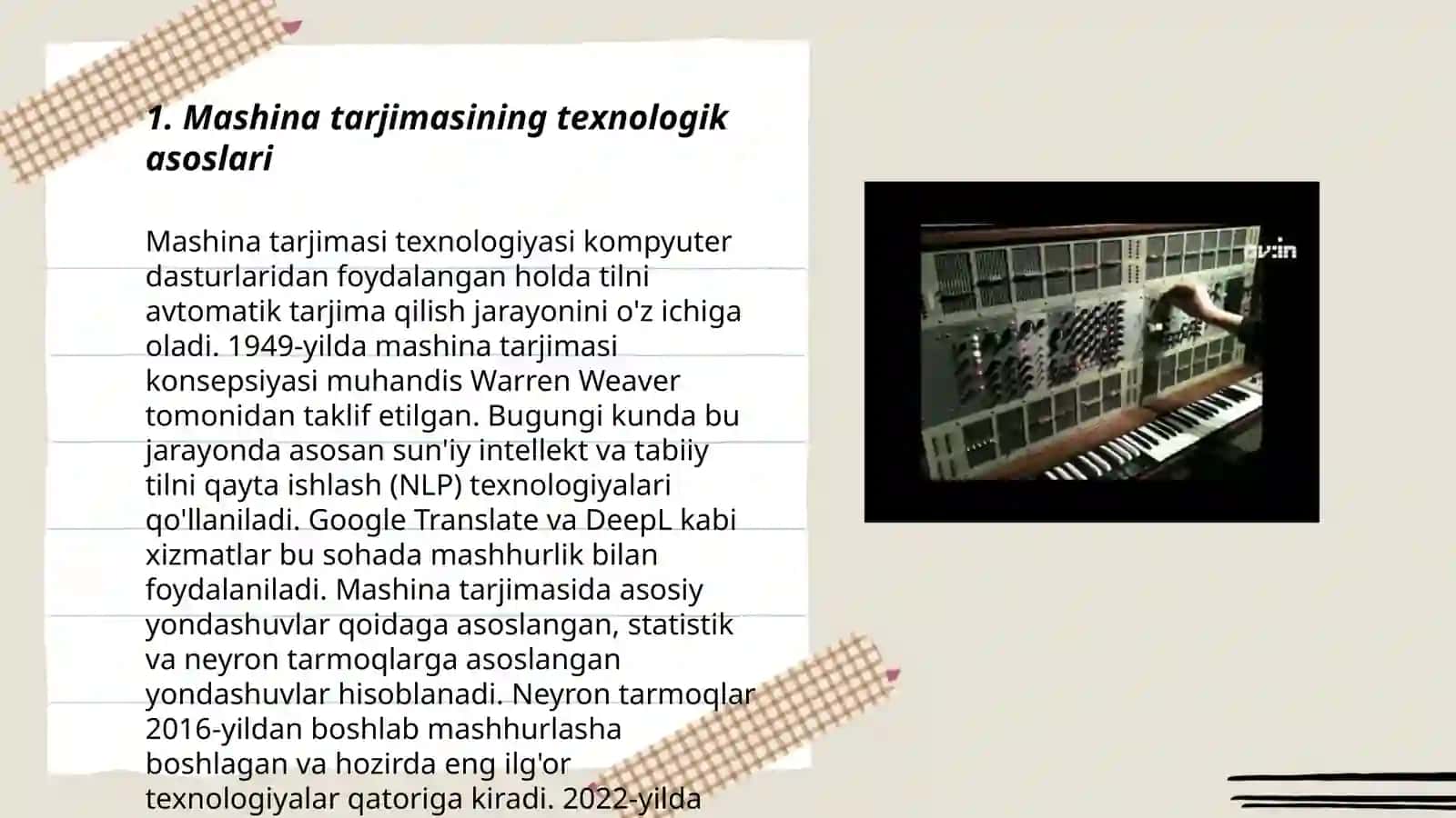 Mashina tarjimasi tizimlari 3
